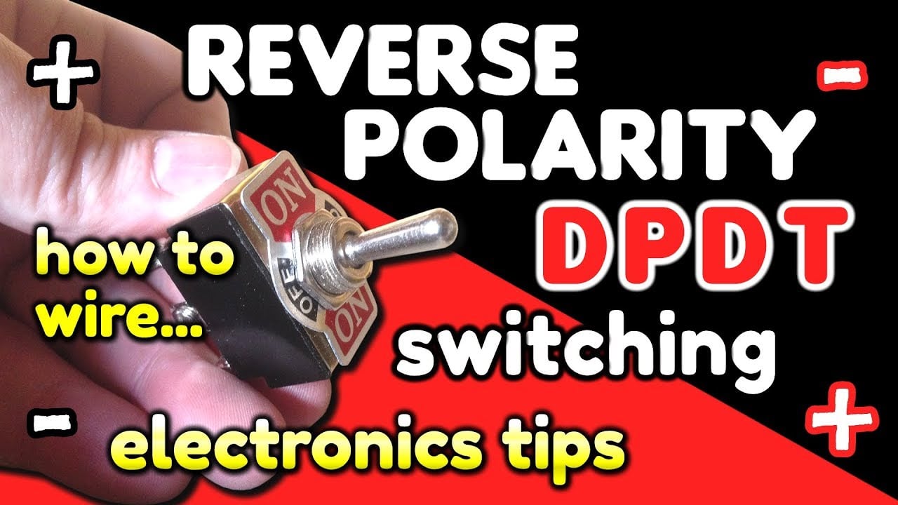 DPDT switch polarity reversal wiring demonstration
