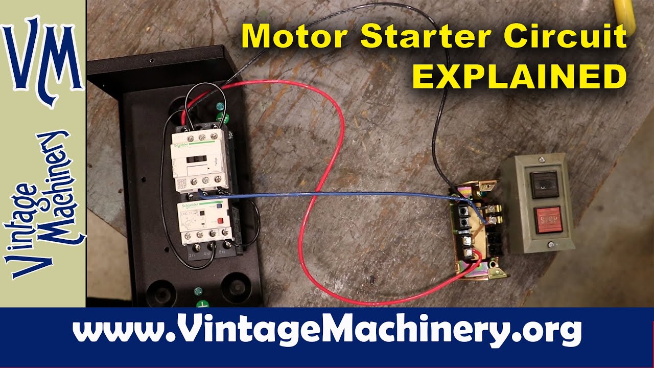 Motor Starter On-Off Push Button Station Circuit Explained by Keith Rucker - VintageMachinery.org