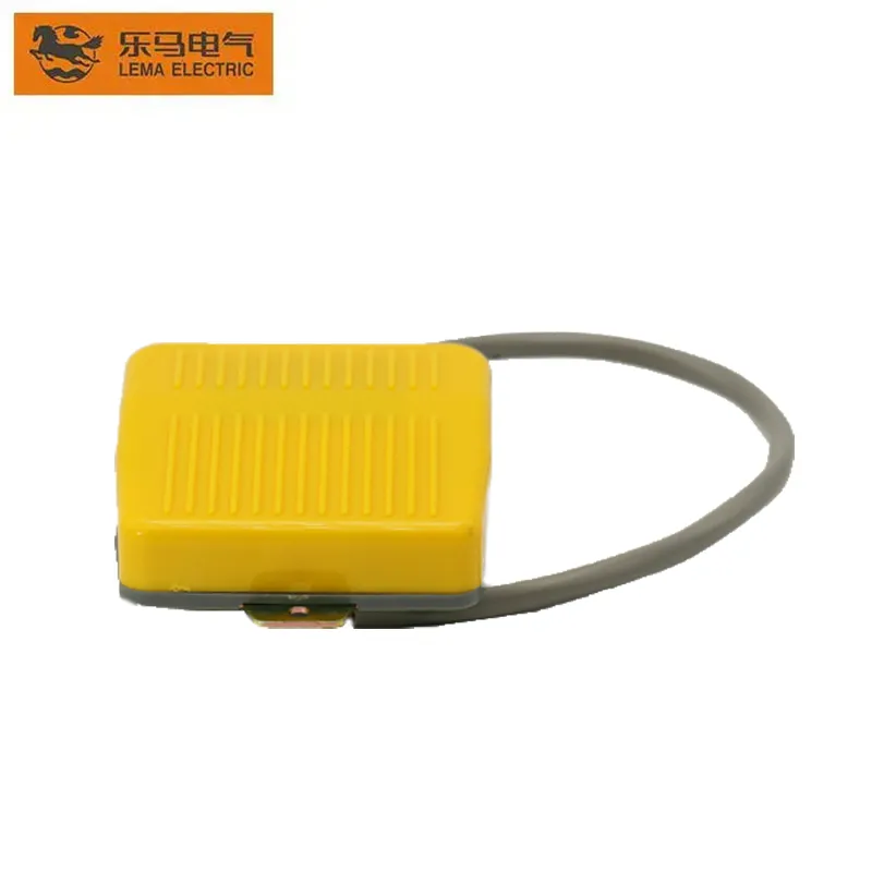 Pneumatic Foot Switch vs Electrical Foot Switch 3 LEMA LF-series yellow electric foot pedal with cable
