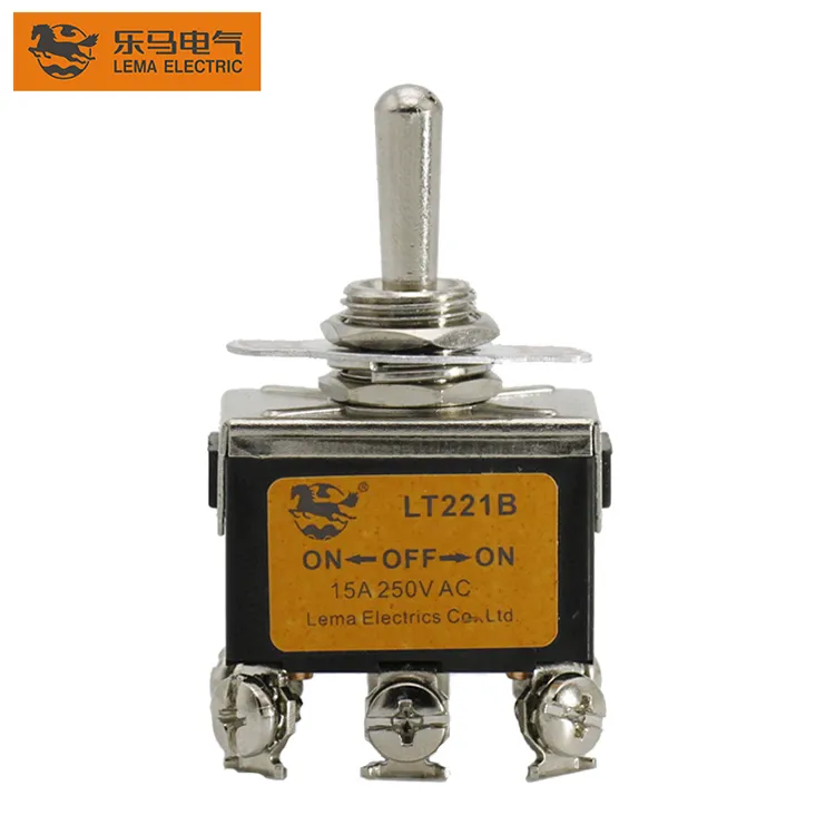 LT1210B Double Pole DPDT Toggle Switch 6 Pin (ON)-ON Screw Terminal