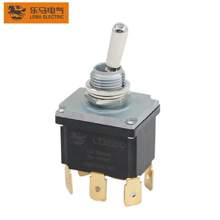 LEMA LT3220C toggle switch detail view for panel clearance review
