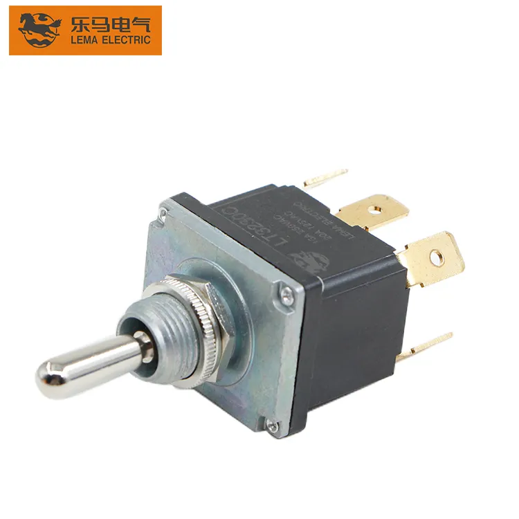 ON-ON-ON Toggle Switch: Circuit Logic and Wiring 1 LEMA LT3230C six-terminal DPDT toggle switch product reference