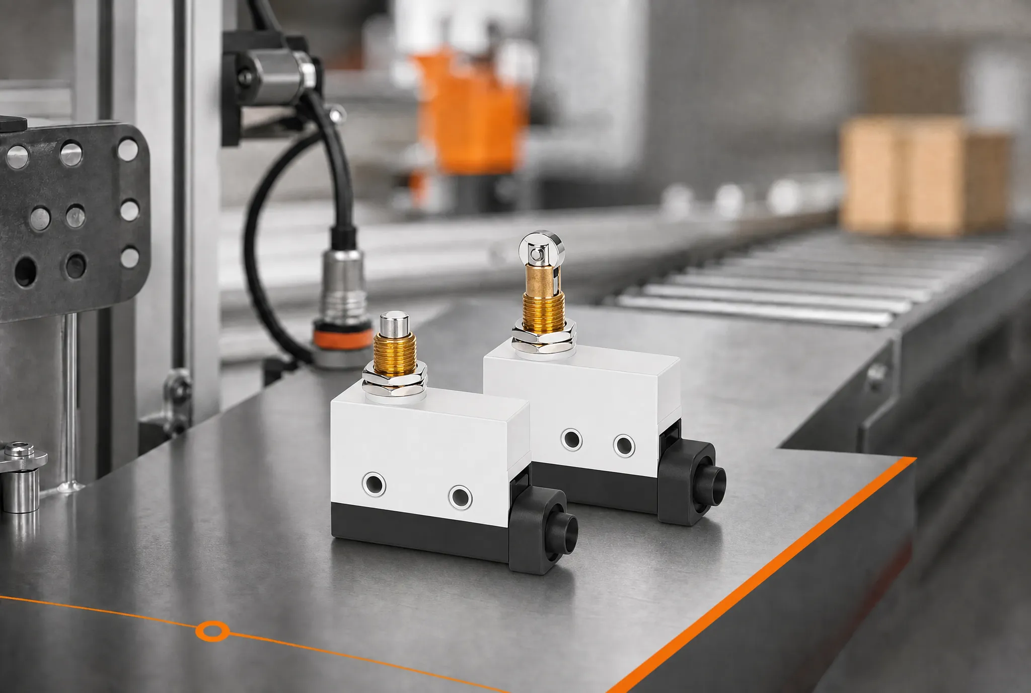 Industrial plunger and roller limit switches for machine position detection Industrial plunger and roller limit switches for machine position detection