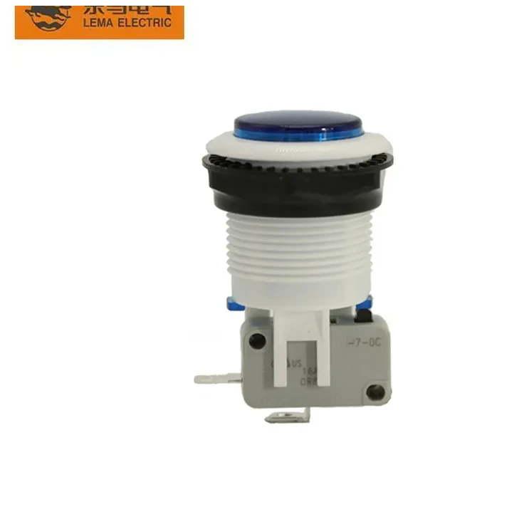 Flush Push Button Switch: Panel Clearance and Actuation 4 Flush push button blue threaded body for panel thickness clearance