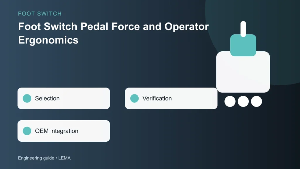 Foot Switch Pedal Force and Operator Ergonomics