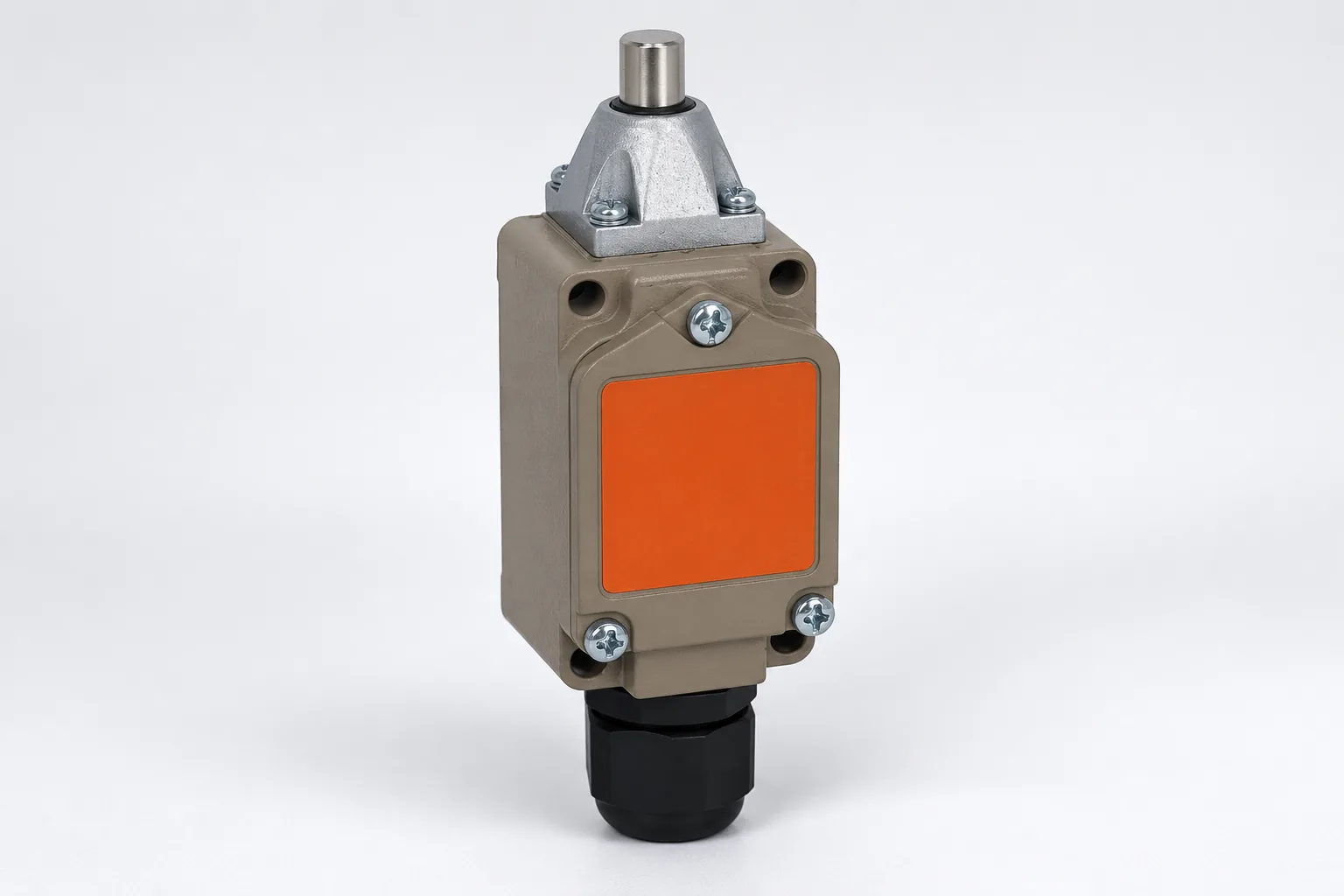 Close view of the LEMA WL-D11 metal limit switch housing and top plunger