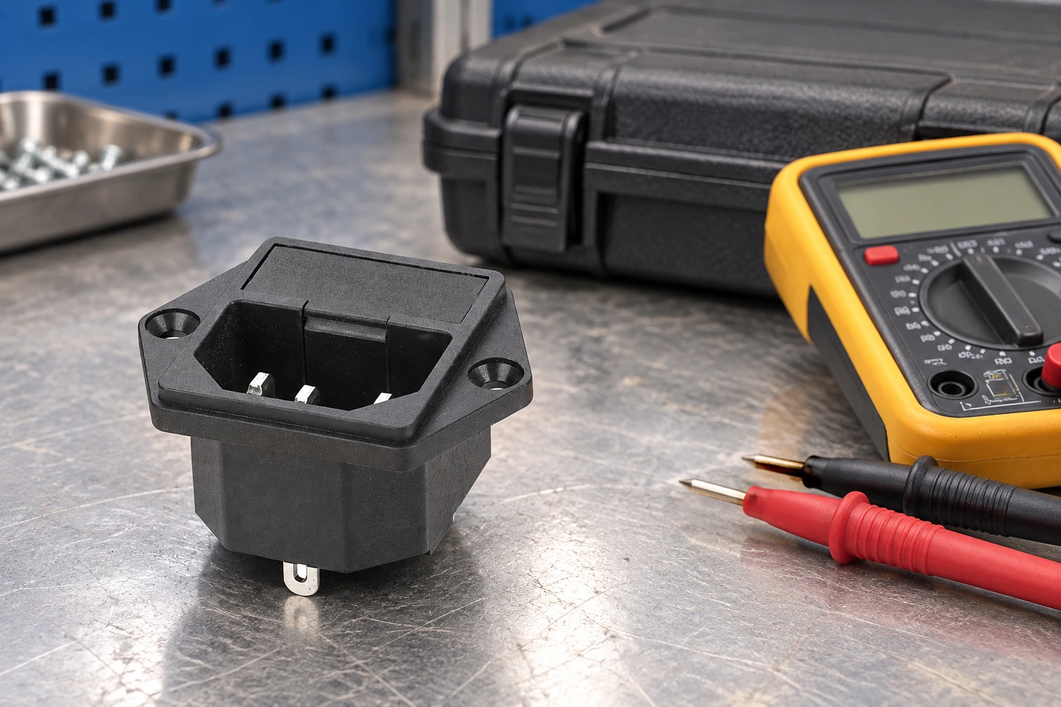 IPZ equipment inlet beside disconnected inspection instruments
