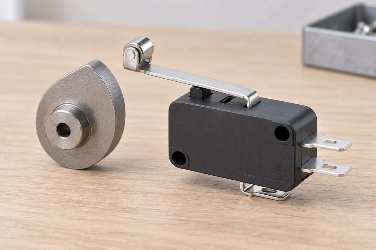 KW7 roller actuator and detached cam shown from a different angle