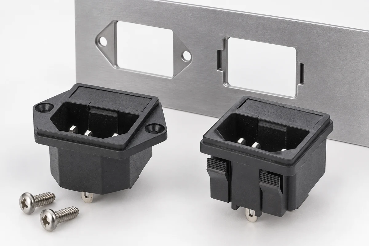 IPZ flanged and snap-retention inlets beside panel openings IPZ flanged and snap-retention inlets beside panel openings