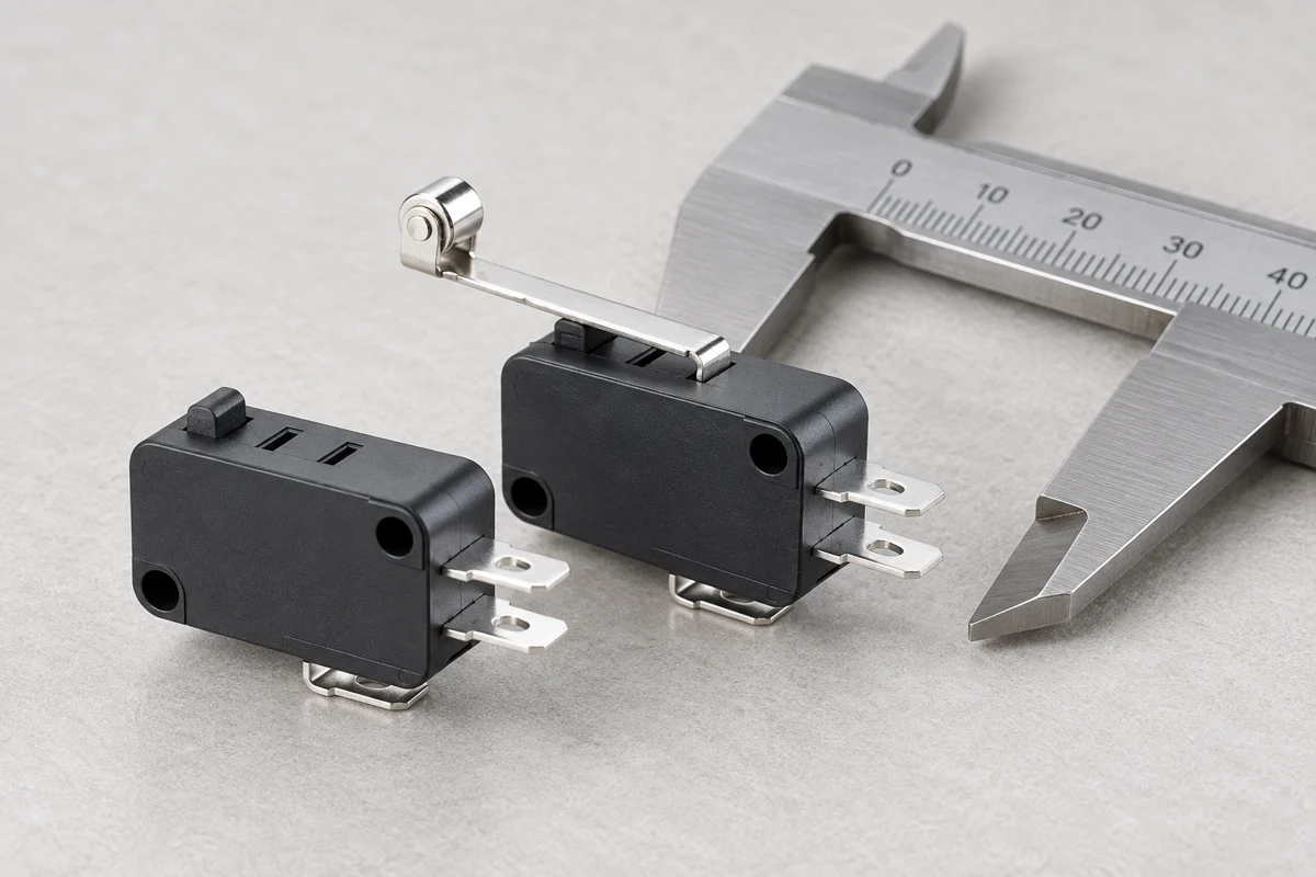 KW7 plunger and roller-lever switches with an unmated measuring tool
