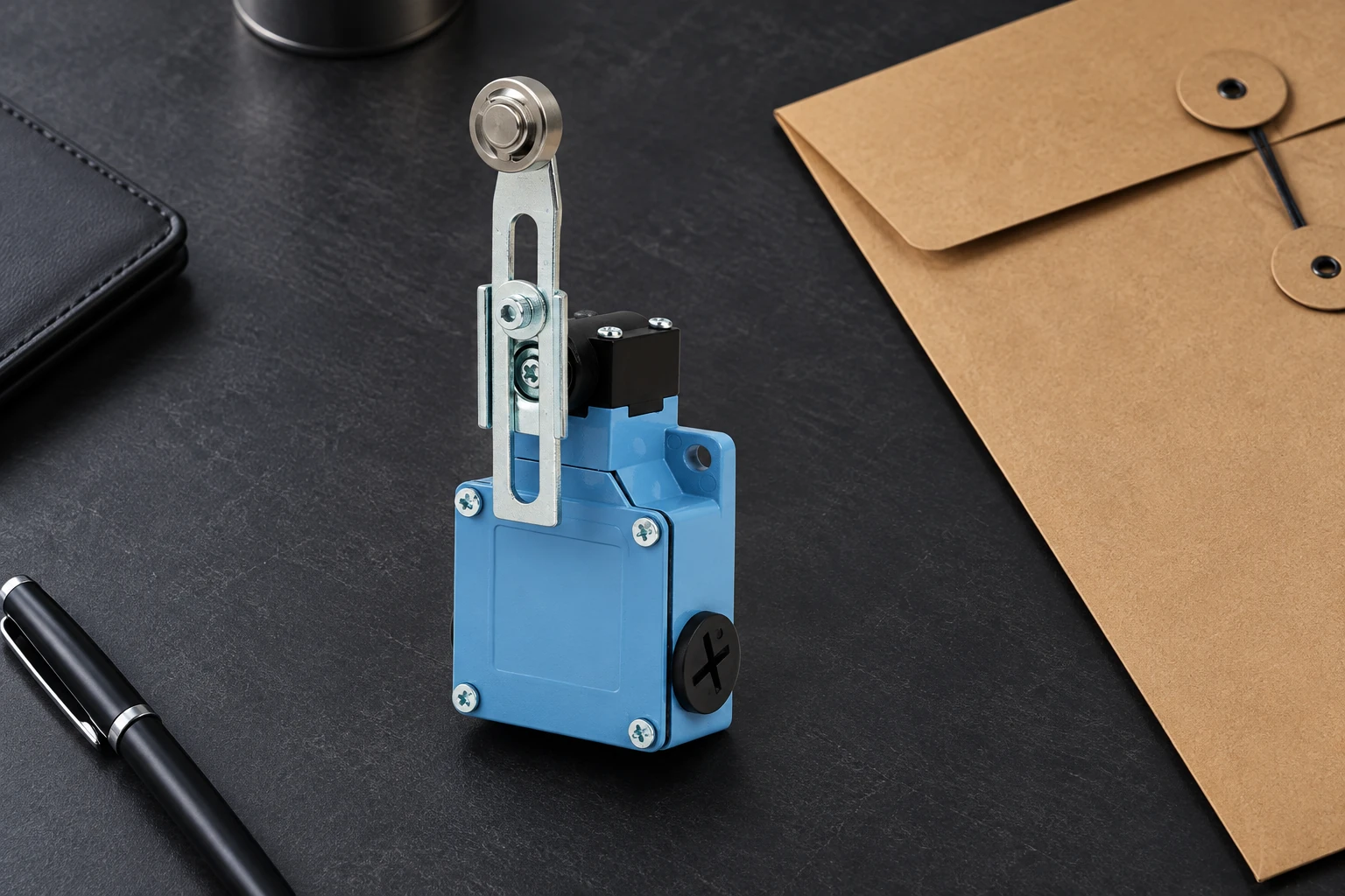 Ordinary LZ1 switch beside a closed envelope for approval-document review
