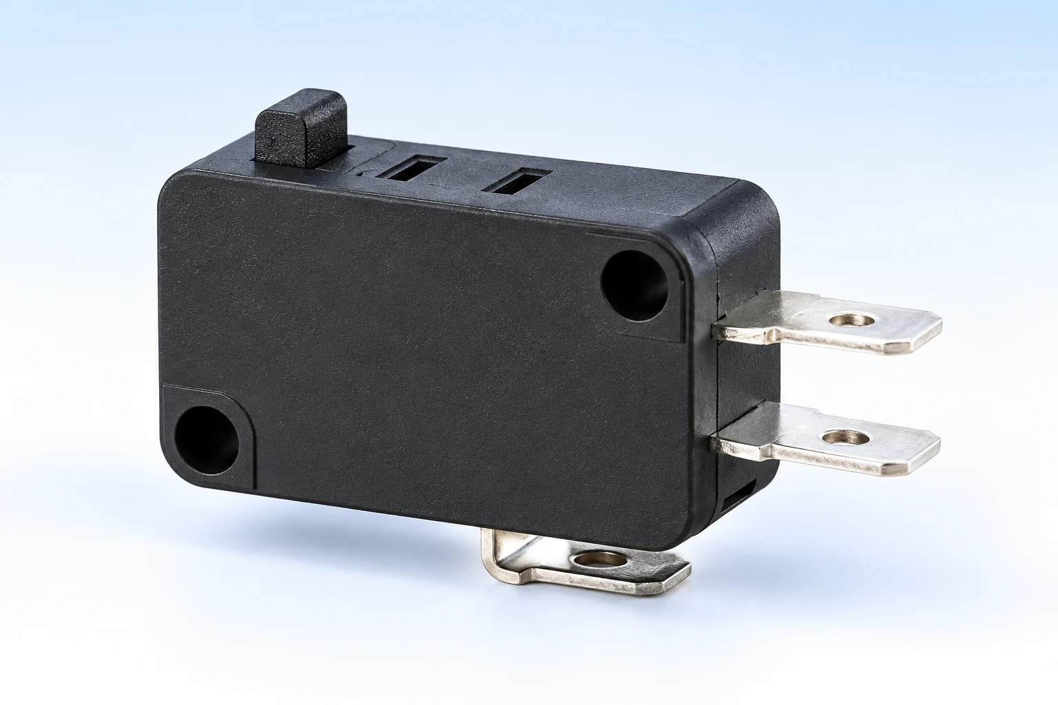 LEMA KW7 plunger micro switch showing side and lower blade terminals