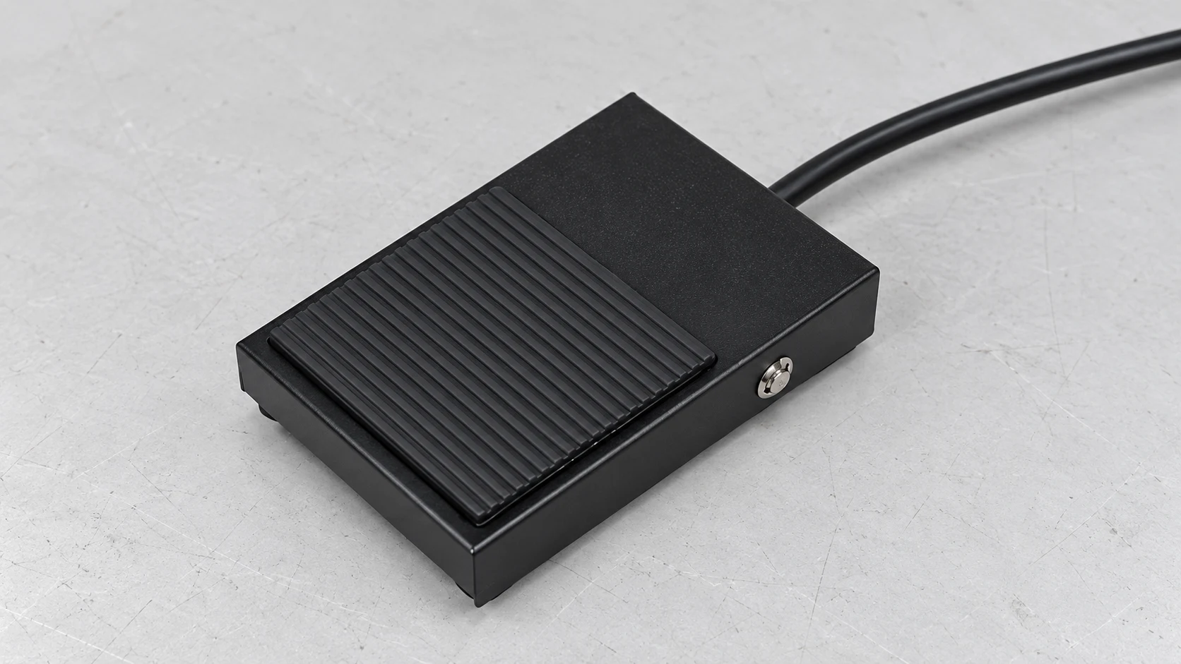 LEMA LF black rectangular foot pedal with ribbed tread and rear cable