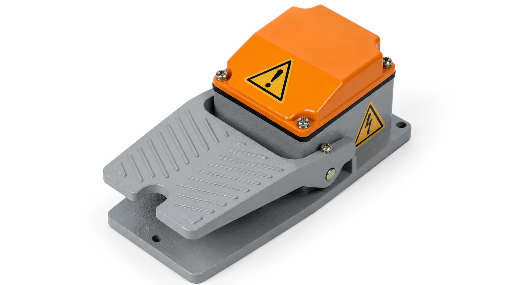 LEMA LF foot pedal with gray base and orange guarded housing