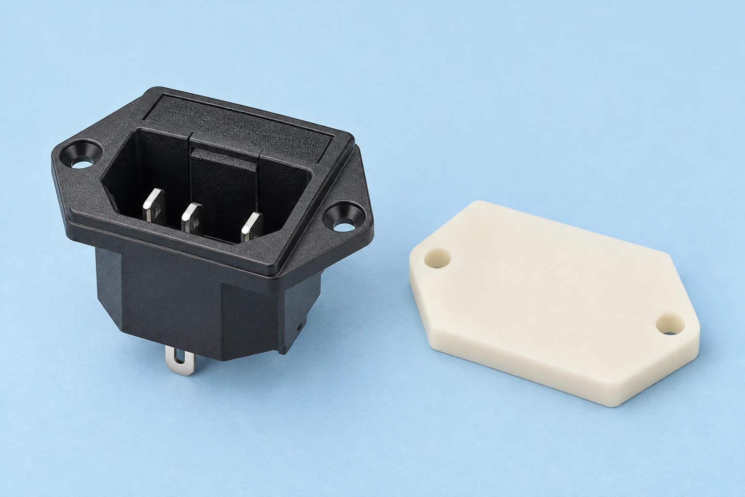 IPZ-4 inlet beside a separate pale polymer sample