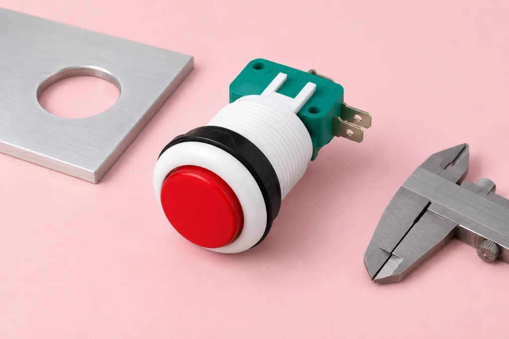 Push Button Panel Cutout Size: Drawing and Fit Checks