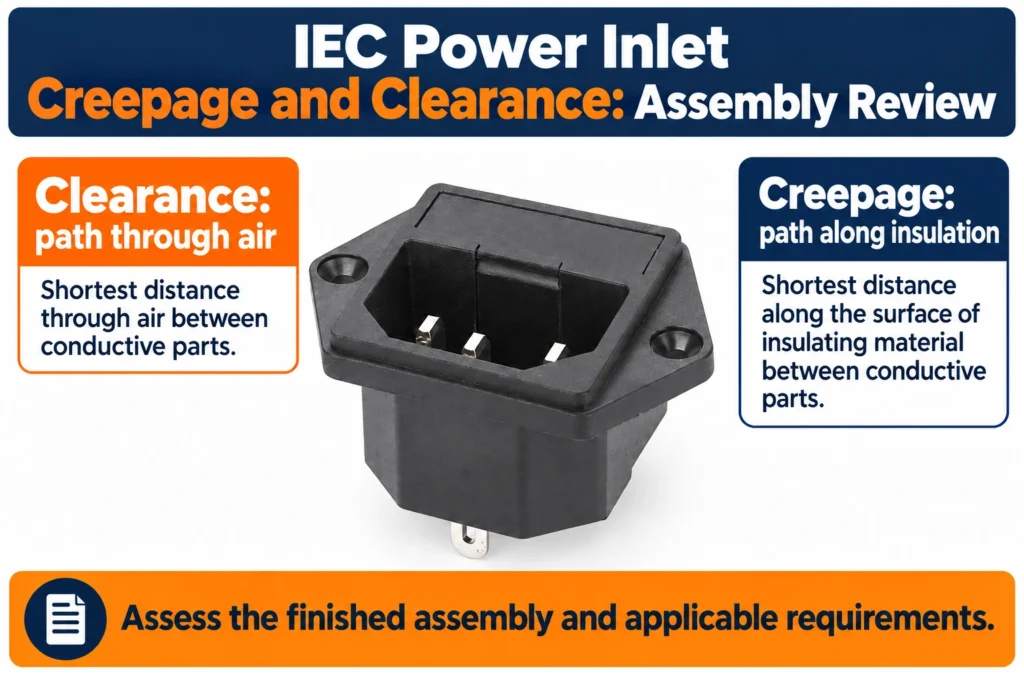 IEC Power Inlet Creepage and Clearance: Assembly Review