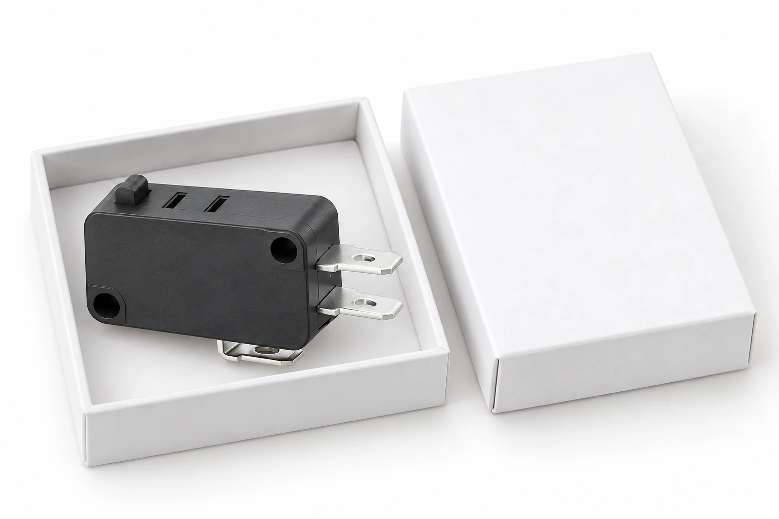 UL Listed vs UL Recognized Switches: Verify the Right Approval 2 KW7 plunger switch kept in a separate sample tray