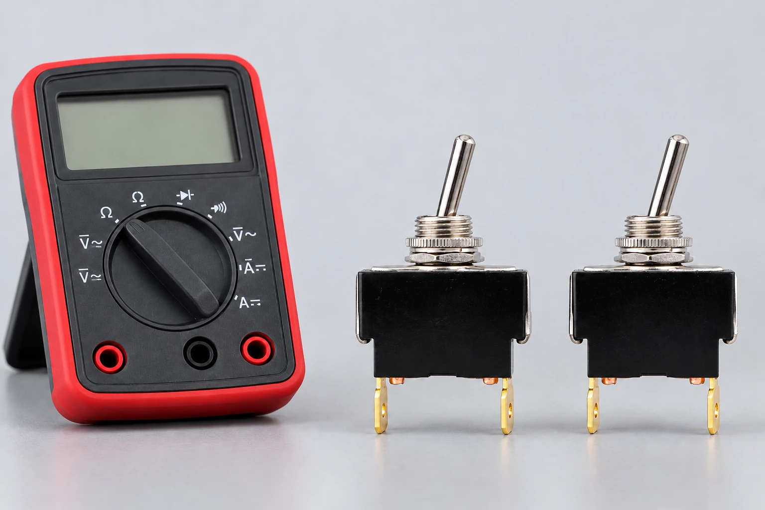 LT2210C toggle beside a disconnected sensitive-current meter