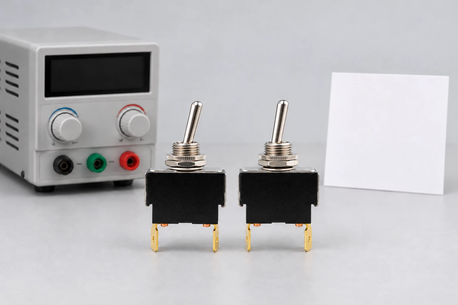 Separate LT2210C specimens beside an unconnected supply and blank record