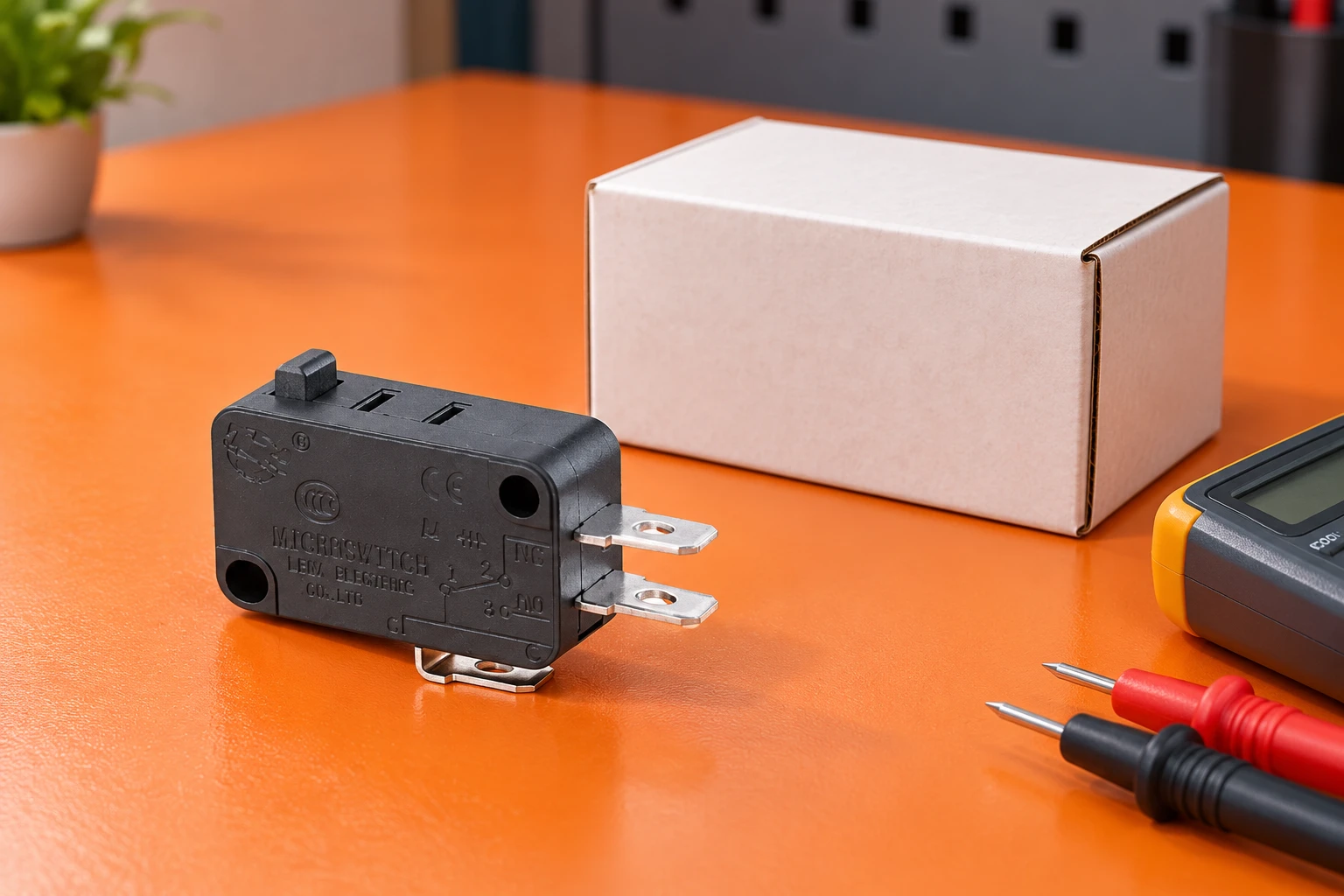 KW7 switch beside a plain lot box and disconnected meter